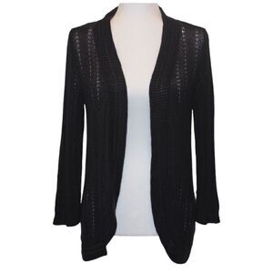 Dana Buchman Black Cardigan Sweater Women Size Small